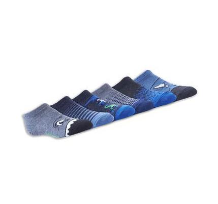 Fiú Skechers 6 Pack Low Cut Dinosaur Zokni Kék | HU73173
