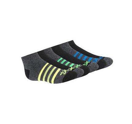 Fiú Skechers 6 Pack Low Cut Marled Stripe Zokni Fekete | HU7342S