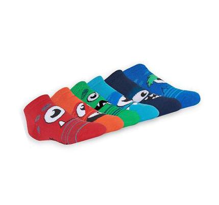 Fiú Skechers 6 Pack Low Cut Monster Zokni Színes | HU7303D