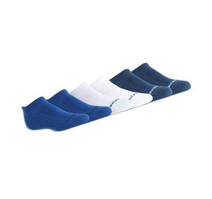 Fiú Skechers 6 Pack Non Terry No Show Zokni Kék Fehér | HU7355D