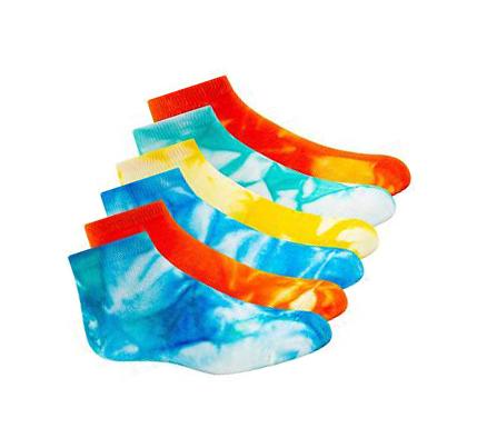 Fiú Skechers 6 Pack Tie Dye Low Cut Zokni Színes | HU7326R