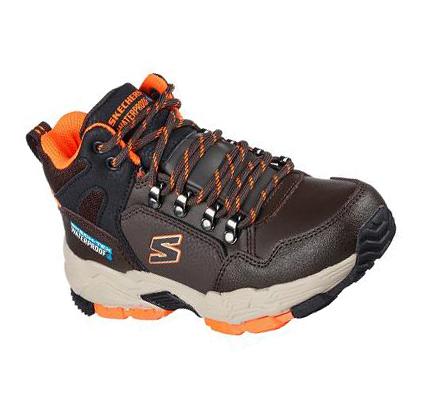 Fiú Skechers Drollix Csizma Csokoládé Narancssárga | HU7442L
