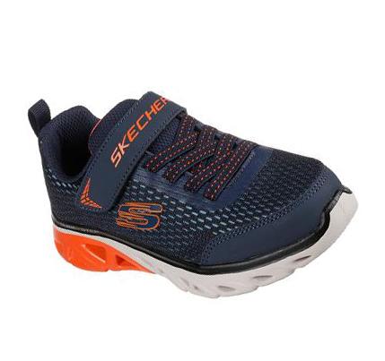 Fiú Skechers Glide-Step Sport Tornacipő Sötétkék Narancssárga | HUI445B