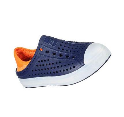 Fiú Skechers Guzman - Flash Slip Ons Sötétkék Narancssárga | HU7728L