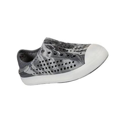 Fiú Skechers Guzman Flash - Solar Beamz Slip Ons Szürke | HU7705X