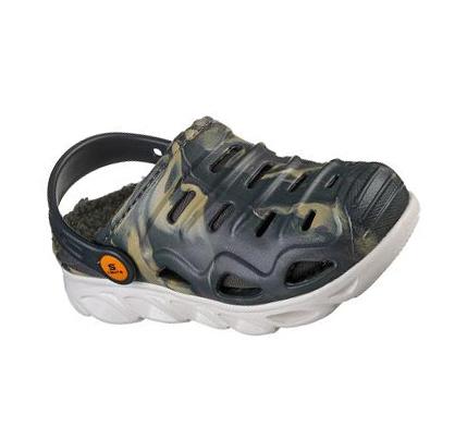 Fiú Skechers Hypno-Splash - Cozy Blast Slip Ons Olivazöld | HU7653X