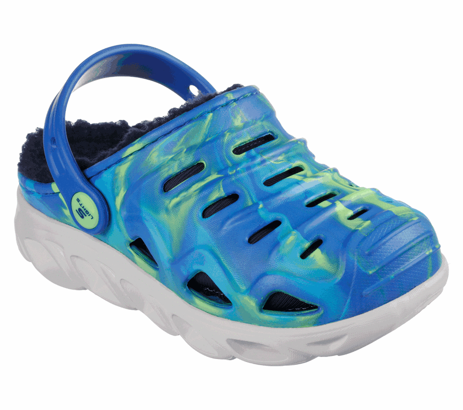 Fiú Skechers Hypno-Splash - Cozy Blast Slip Ons Kék | HU76553