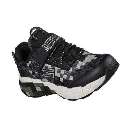 Fiú Skechers Mega-Craft Tornacipő Fekete Olivazöld | HU8005D
