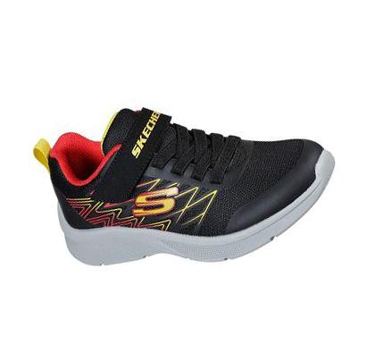 Fiú Skechers Microspec - Texlor Tornacipő Fekete Piros | HUA120L