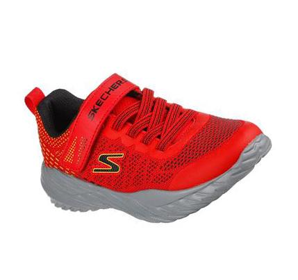 Fiú Skechers Nitro Sprint - Karvo Tornacipő Piros Fekete | HUI6454