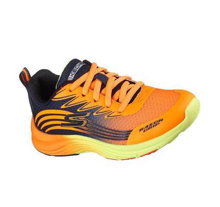 Fiú Skechers Razor Grip - Sonictron Tornacipő Narancssárga Sötétkék | HUI870A