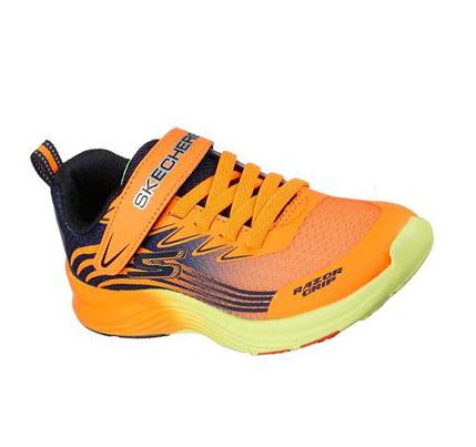 Fiú Skechers Razor Grip Tornacipő Narancssárga Sötétkék | HUI945G