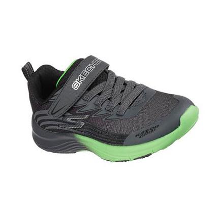 Fiú Skechers Razor Grip Tornacipő Szürke Zöld | HUI995E