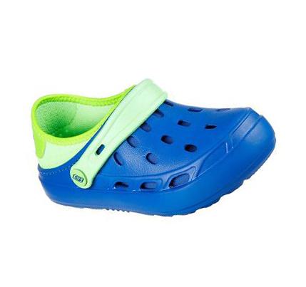 Fiú Skechers Swifters II - Be Warmer Bélelt Slip Ons Kék Zöld | HU77010