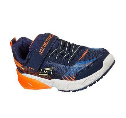 Fiú Skechers Thermoflux 2.0 - Kodron Tornacipő Sötétkék Narancssárga | HUI5200
