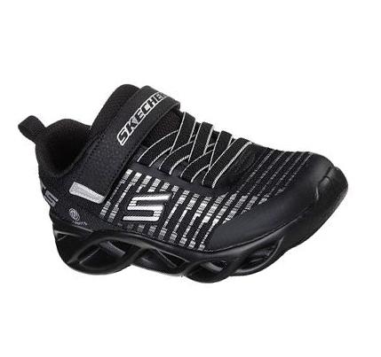 Fiú Skechers Twisty Brights - Novlo Tornacipő Fekete Titán | HUI220A