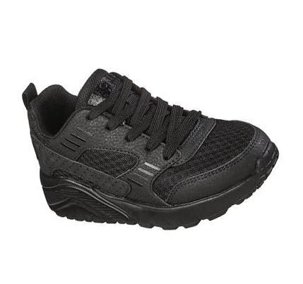 Fiú Skechers Uno Lite - Ronzo Tornacipő Fekete | HU7892L