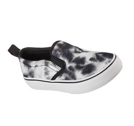 Fiú Skechers Utcai Fame - Lava Clouds Alkalmi Cipő Fekete Fehér | HU7542K