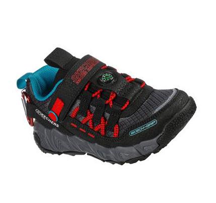 Fiú Skechers Velocitrek - Pro Scout Tornacipő Fekete Piros | HU8053E