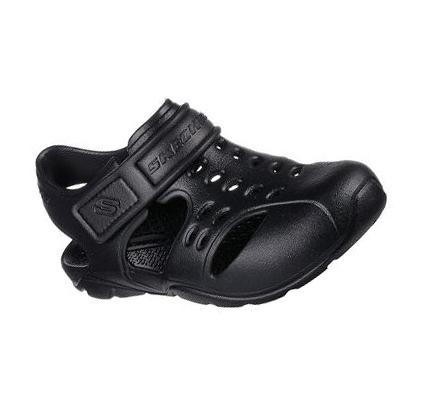 Fiú Skechers Wave Blast Szandál Fekete | HU7601X