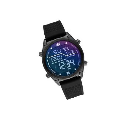Férfi Skechers Accessories Blue Face Digitális Óra Fekete | HUA337D