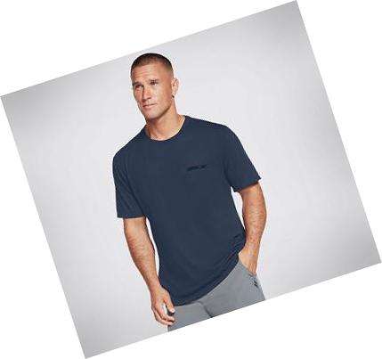 Férfi Skechers Apparel DRI-RELEASE SKX Póló Sötétkék | HU3025X