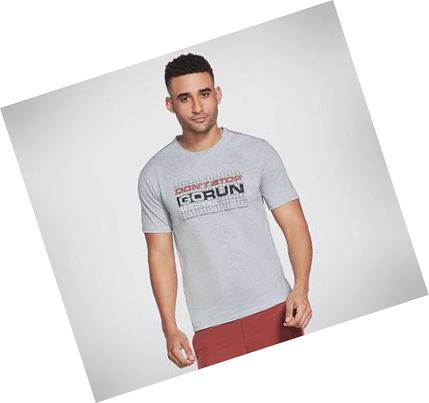 Férfi Skechers Apparel Don't Stop Go Run Póló Szürke | HU3062R