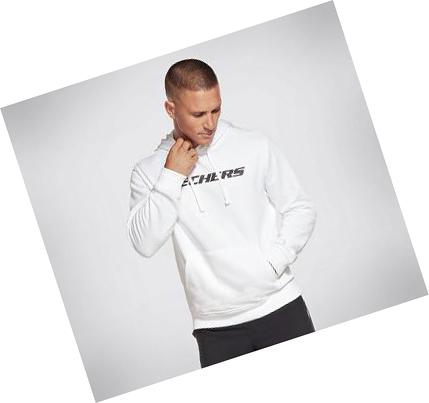 Férfi Skechers Apparel Heritage Pullover Kapucnis Pulóver Fehér | HUA6120