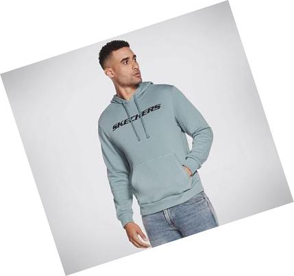 Férfi Skechers Apparel Heritage Pullover Kapucnis Pulóver Türkiz | HUA614L