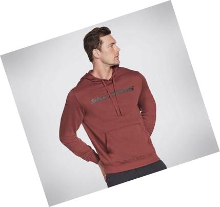 Férfi Skechers Apparel Heritage Pullover Kapucnis Pulóver Barna | HUA625Q