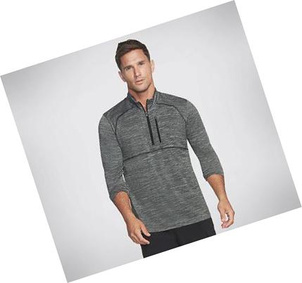 Férfi Skechers Apparel On the Road 1/4 Zip Kapucnis Pulóver Szürke | HUA450L