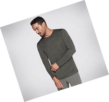 Férfi Skechers Apparel On the Road Long Sleeve Kapucnis Pulóver Olivazöld | HUA9258