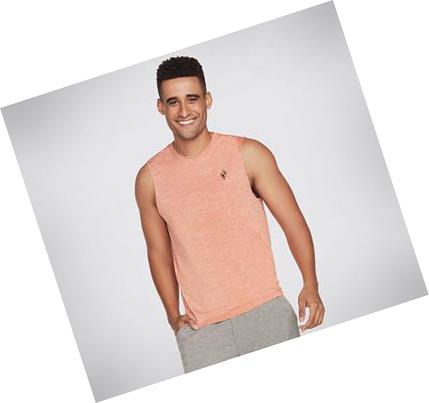 Férfi Skechers Apparel On the Road Muscle Tank Tops Narancssárga | HU3089G