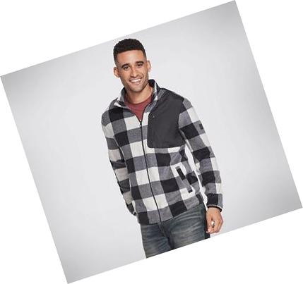 Férfi Skechers Apparel Recovery Buffalo Check Kabát Szürke Színes | HUA725G