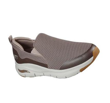 Férfi Skechers Arch Fit - Banlin Gyalogló Cipő Barna | HUI0325
