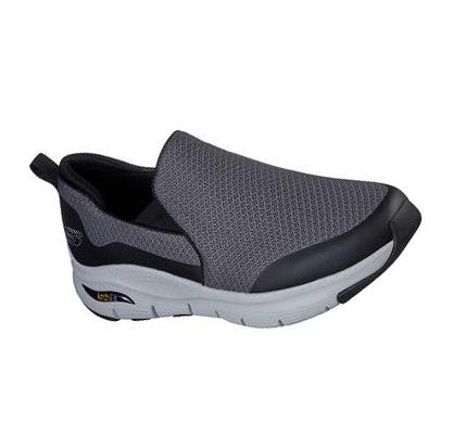 Férfi Skechers Arch Fit - Banlin Gyalogló Cipő Szürke Fekete | HUI057D