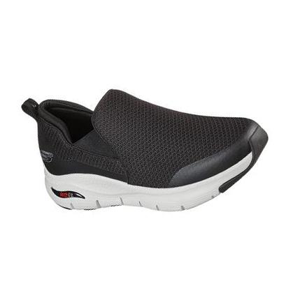 Férfi Skechers Arch Fit - Banlin Gyalogló Cipő Fekete Fehér | HUI068K