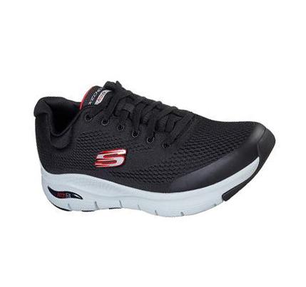 Férfi Skechers Arch Fit Edzőcipő Fekete Piros | HU57250