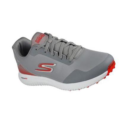 Férfi Skechers Arch Fit GO GOLF Max 2 Golf Cipő Szürke Piros | HUA083P