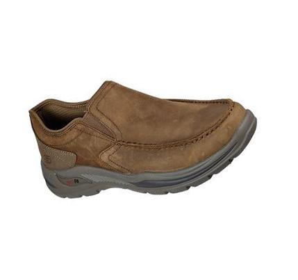 Férfi Skechers Arch Fit - Hust Slip Ons Barna | HUA032W