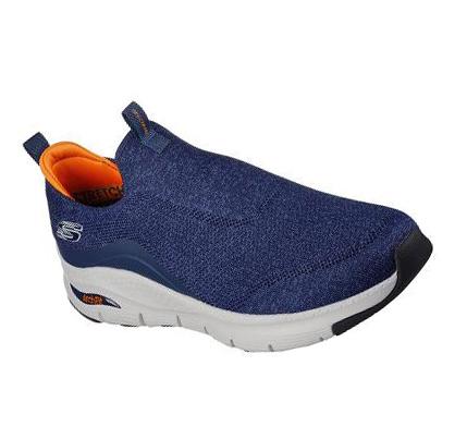 Férfi Skechers Arch Fit - Keep It Up Slip Ons Sötétkék | HUI007E