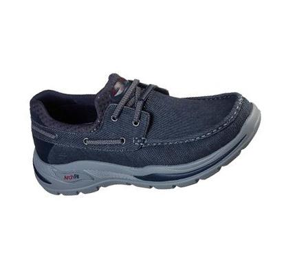 Férfi Skechers Arch Fit Motley - Oven Alkalmi Cipő Sötétkék | HUA168S