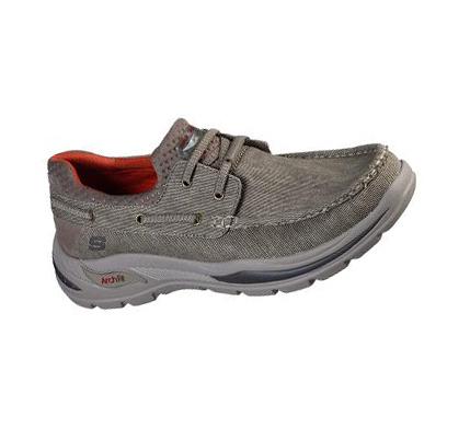Férfi Skechers Arch Fit Motley - Oven Slip Ons Barna | HUA157Q