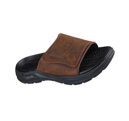 Férfi Skechers Arch Fit Motley - Revelo Szandál Barna | HU6158B