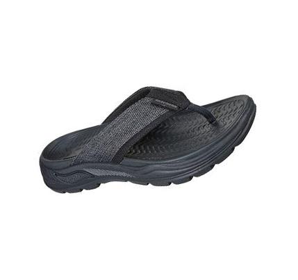 Férfi Skechers Arch Fit Motley SD - Dolano Szandál Fekete | HU6233E