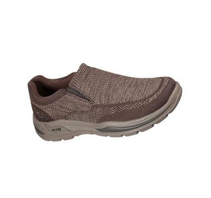 Férfi Skechers Arch Fit Motley - Vaseo Slip Ons Barna | HU53933
