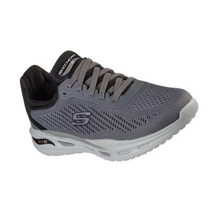 Férfi Skechers Arch Fit Orvan - Trayver Alkalmi Cipő Szürke Fekete | HUI782L