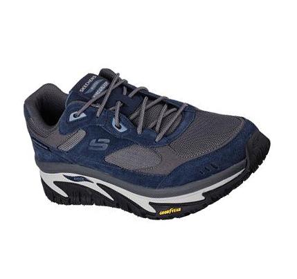 Férfi Skechers Arch Fit Road Walker Gyalogló Cipő Sötétkék Szürke | HU6062W