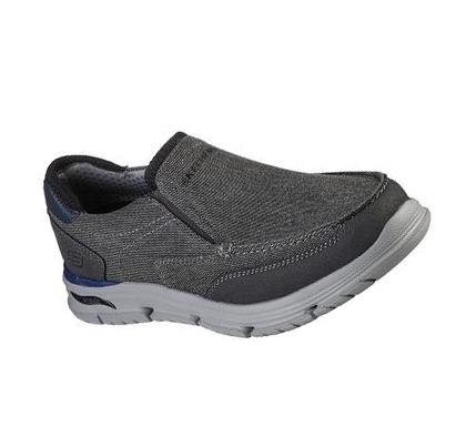 Férfi Skechers Arch Fit Vortell - Rothler Slip Ons Fekete | HUI918R