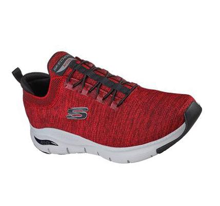 Férfi Skechers Arch Fit - Waveport Gyalogló Cipő Piros Fekete | HU5637G